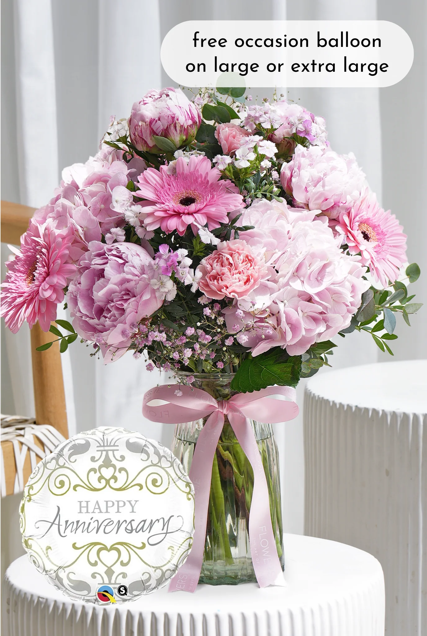 Anniversary Peony Pretty Pink - Vase - Image 4
