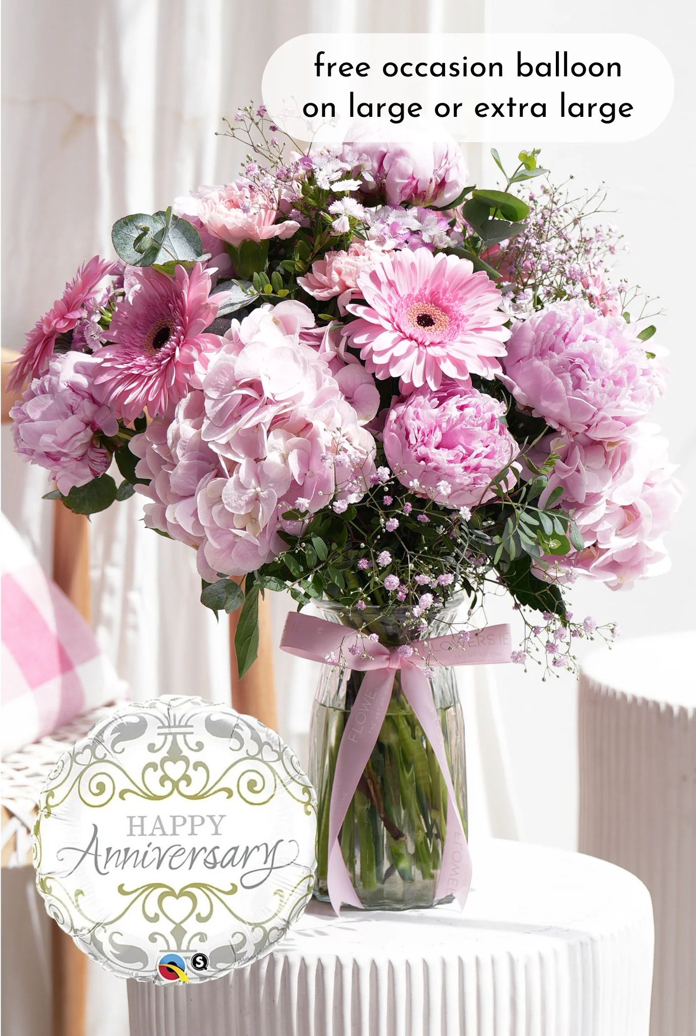 Anniversary Peony Pretty Pink - Vase - Image 6