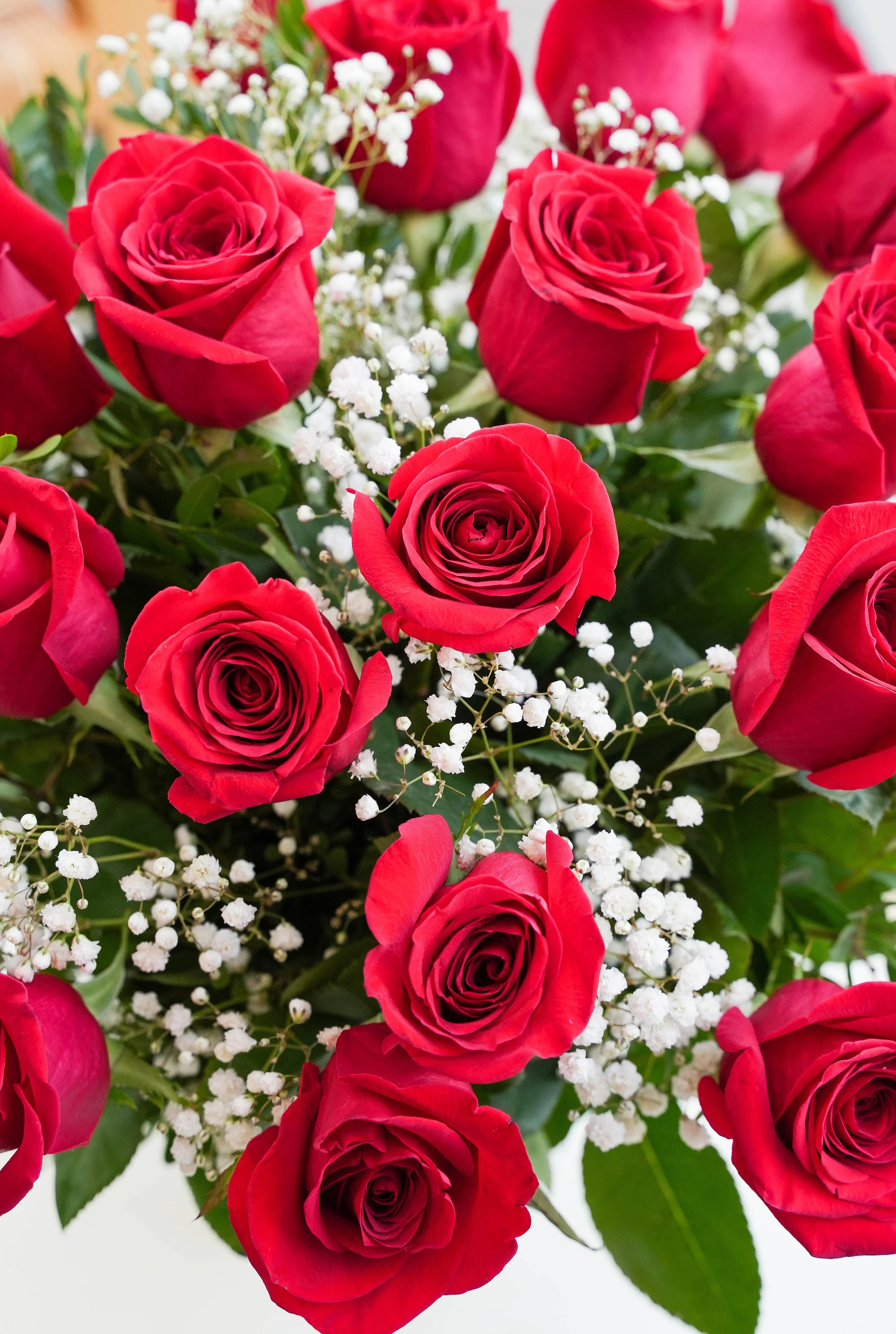Birthday 24 Long Stem Red Roses - Vase - Image 3