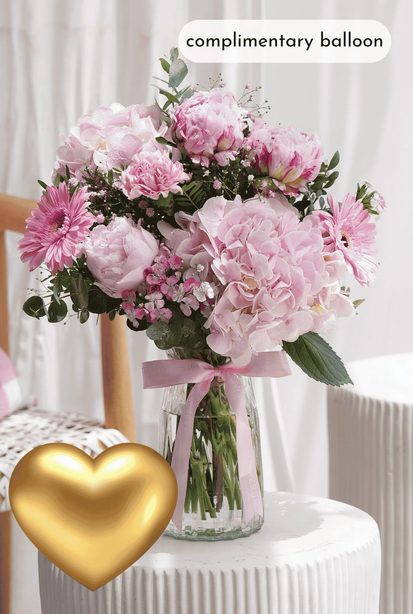 Peony Pretty Pink - Vase - Image 3