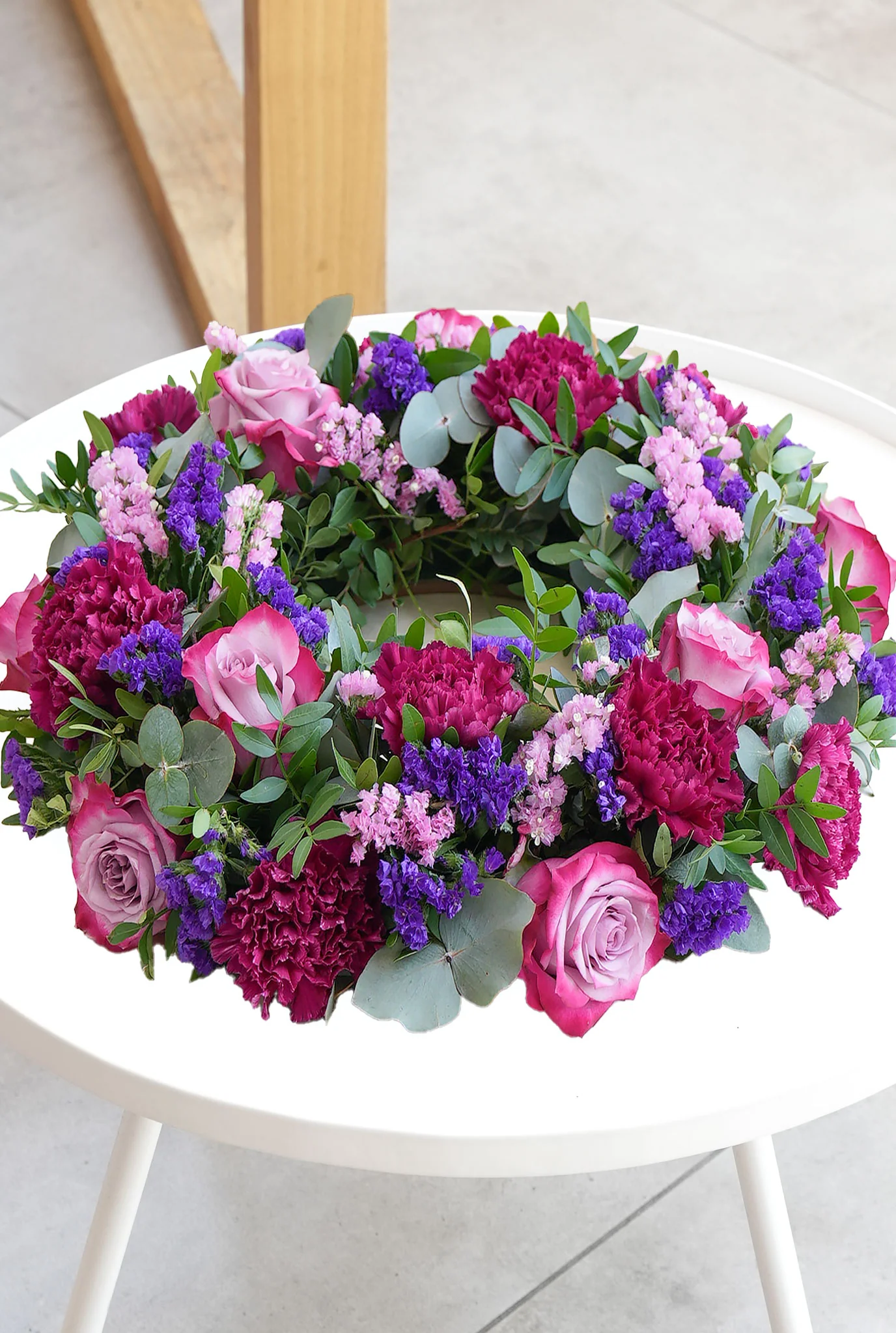 Lavender Floral Funeral Wreath - Image 4