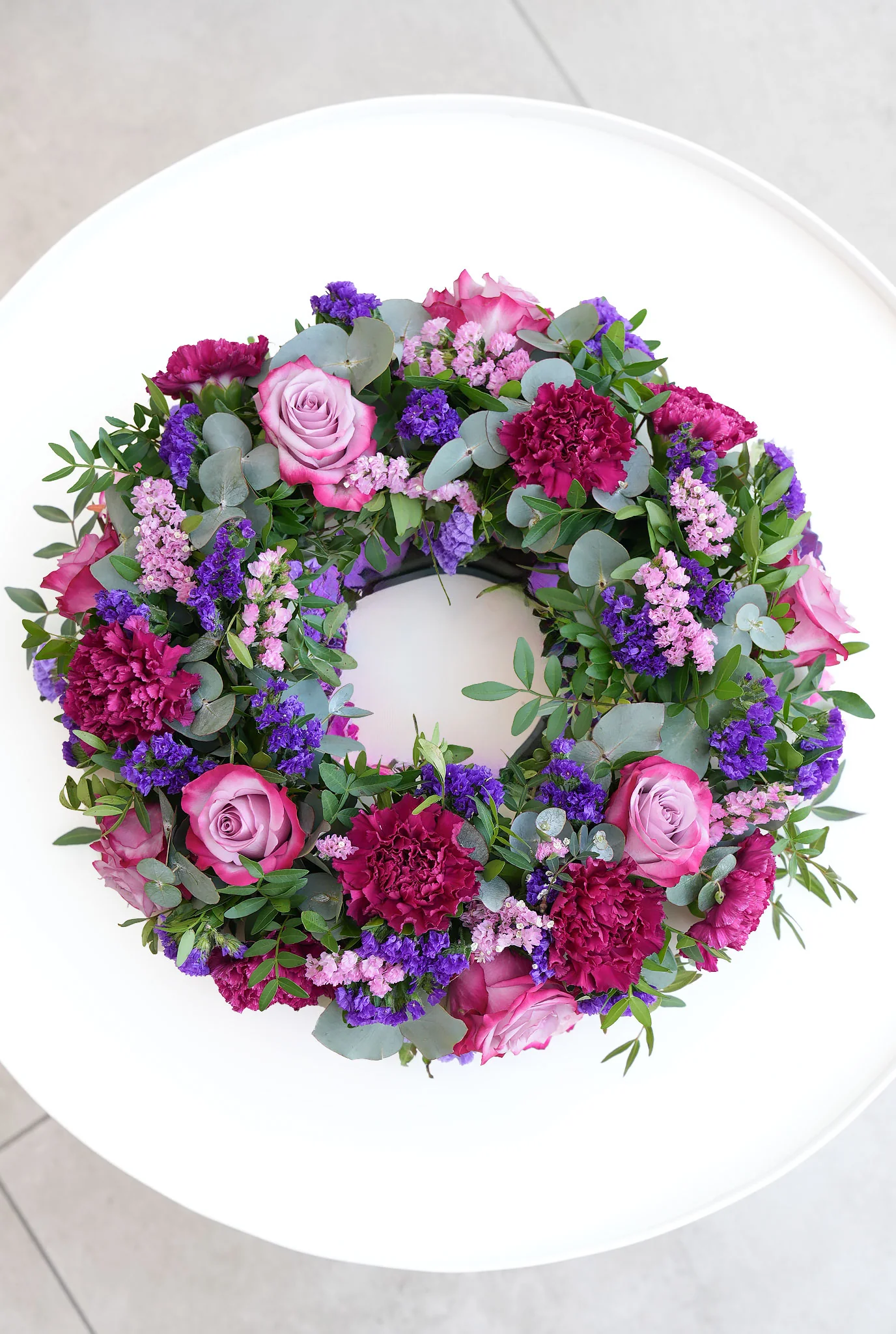 Lavender Floral Funeral Wreath - Image 5
