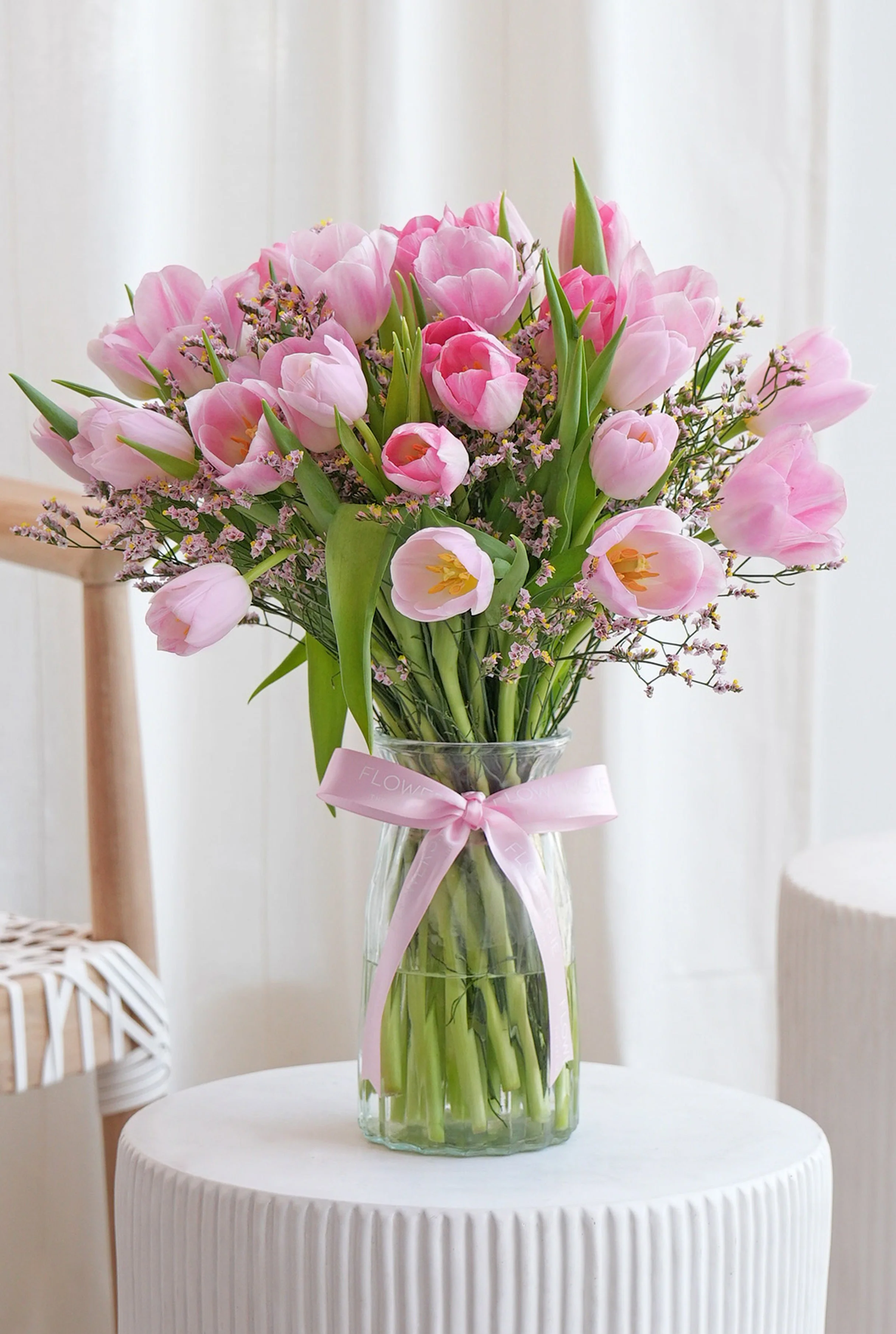 Luxury Pink Tulips - Vase - Image 4