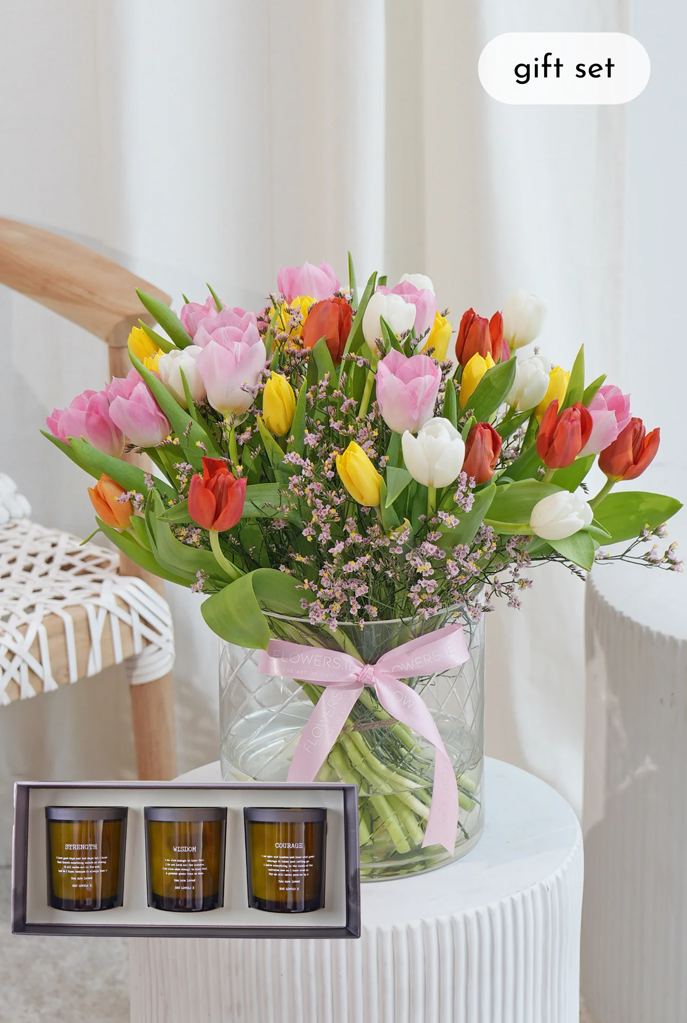 Luxury Signature Tulips - Vase with Candle - Image 6