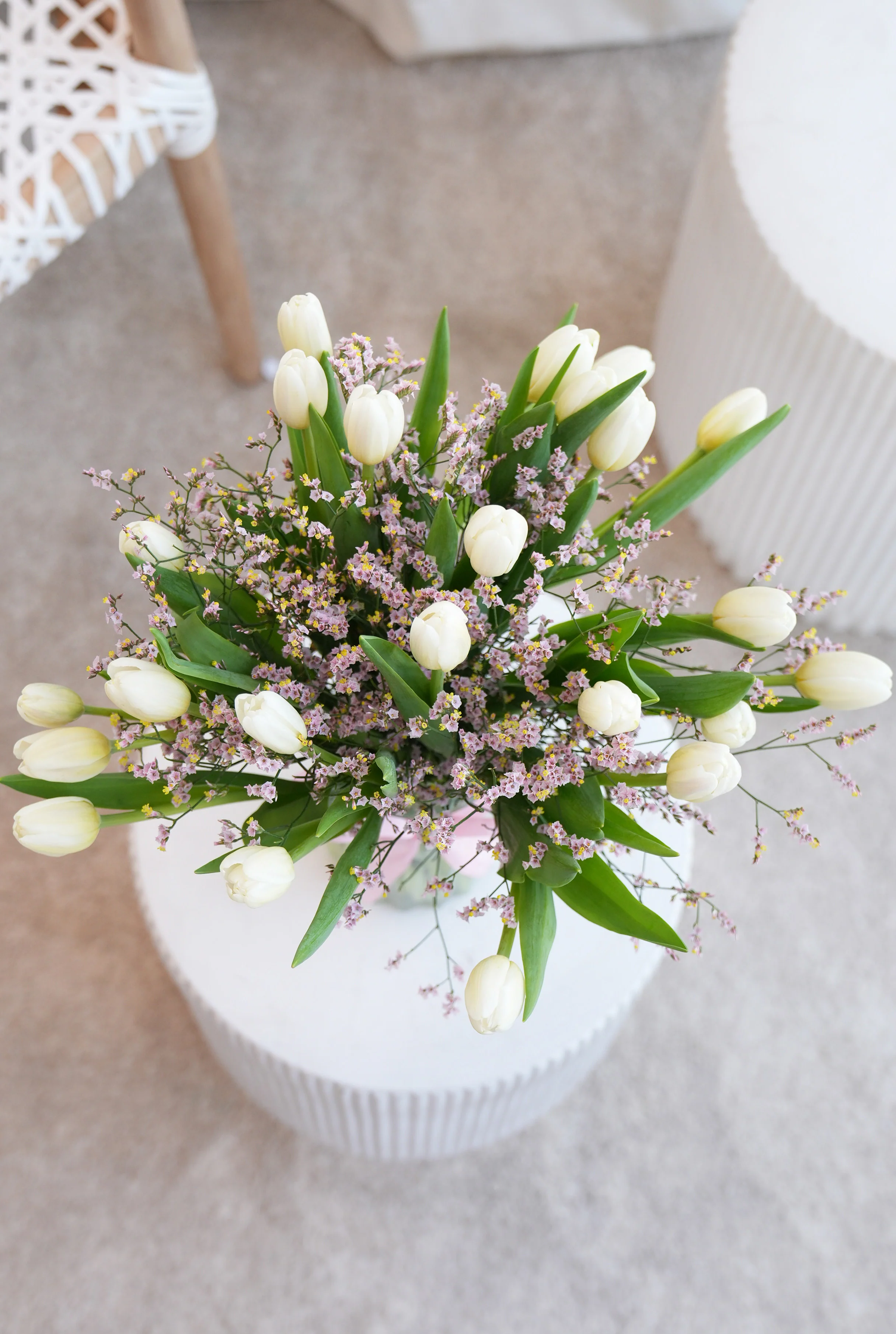 Luxury White Tulips - Vase - Image 3