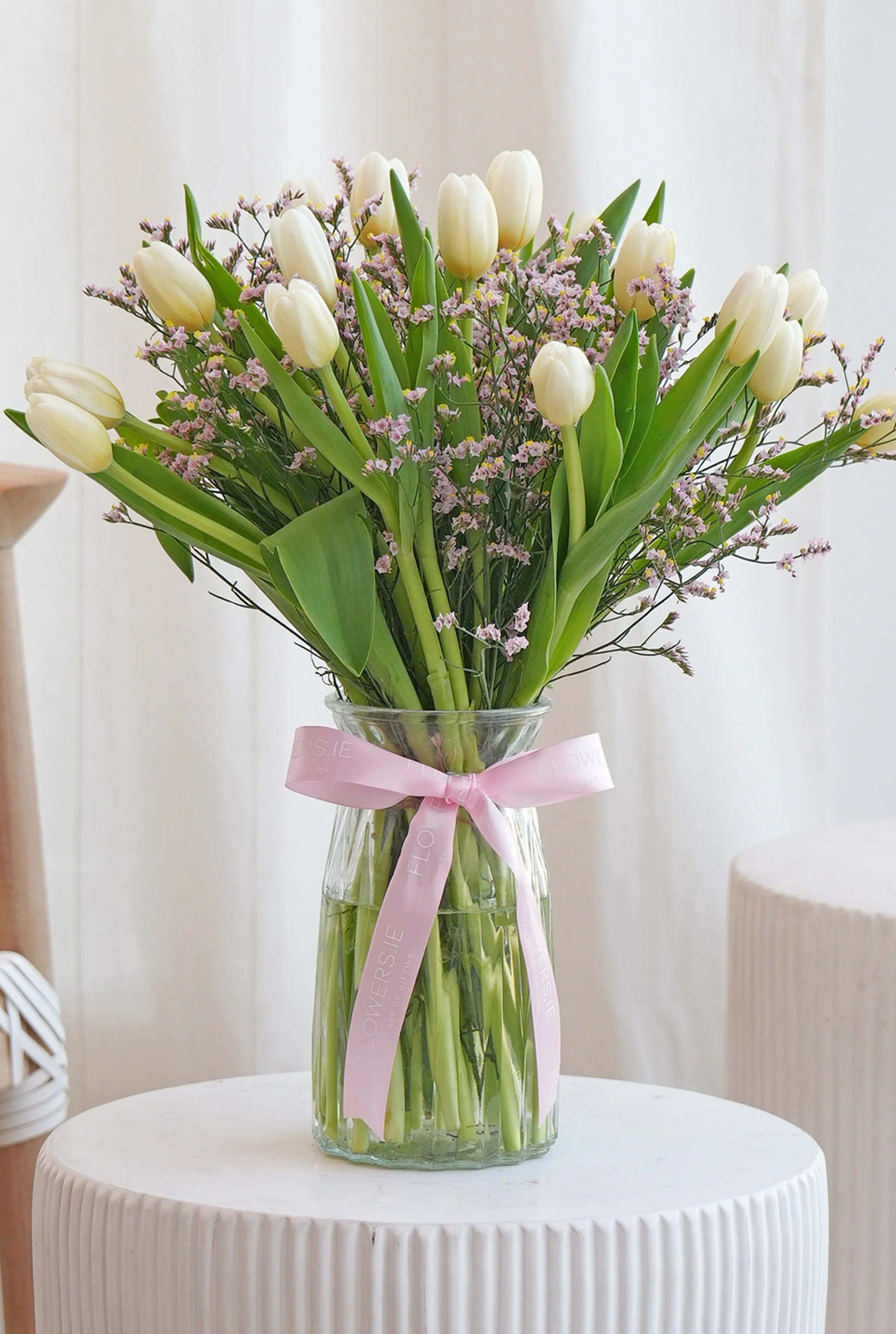 Luxury White Tulips - Vase - Image 4