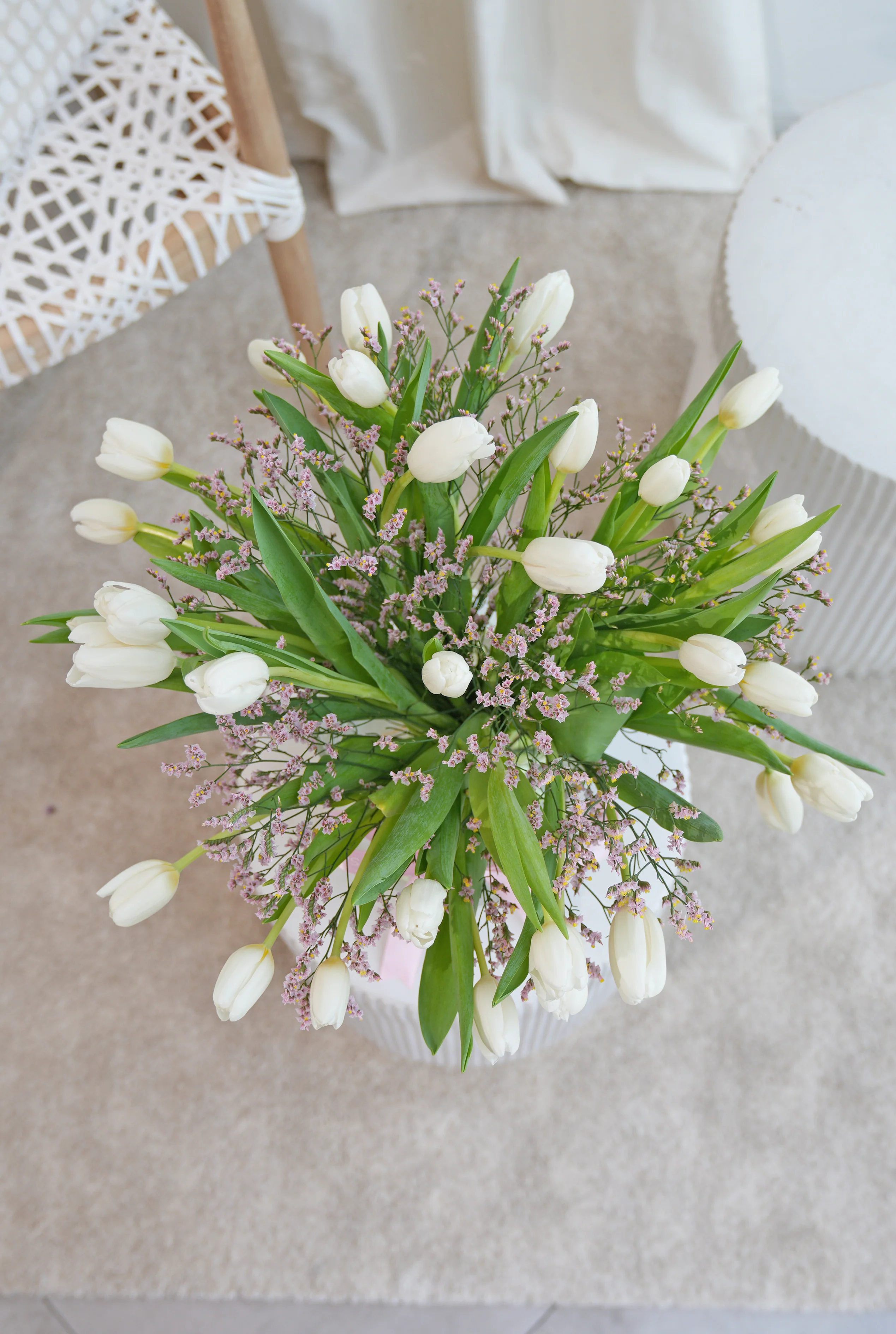 Luxury White Tulips - Vase - Image 5