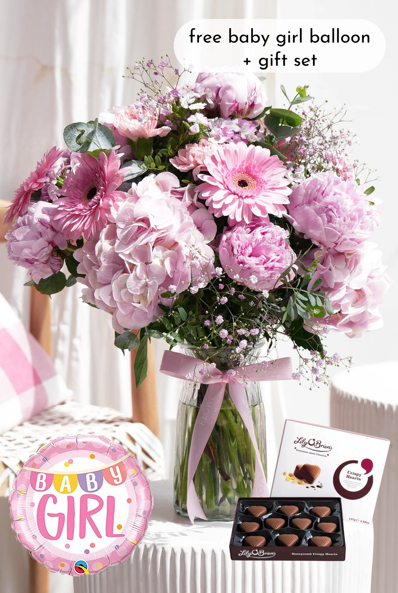 New Baby Girl Peony Pretty Pink - Vase - Image 11