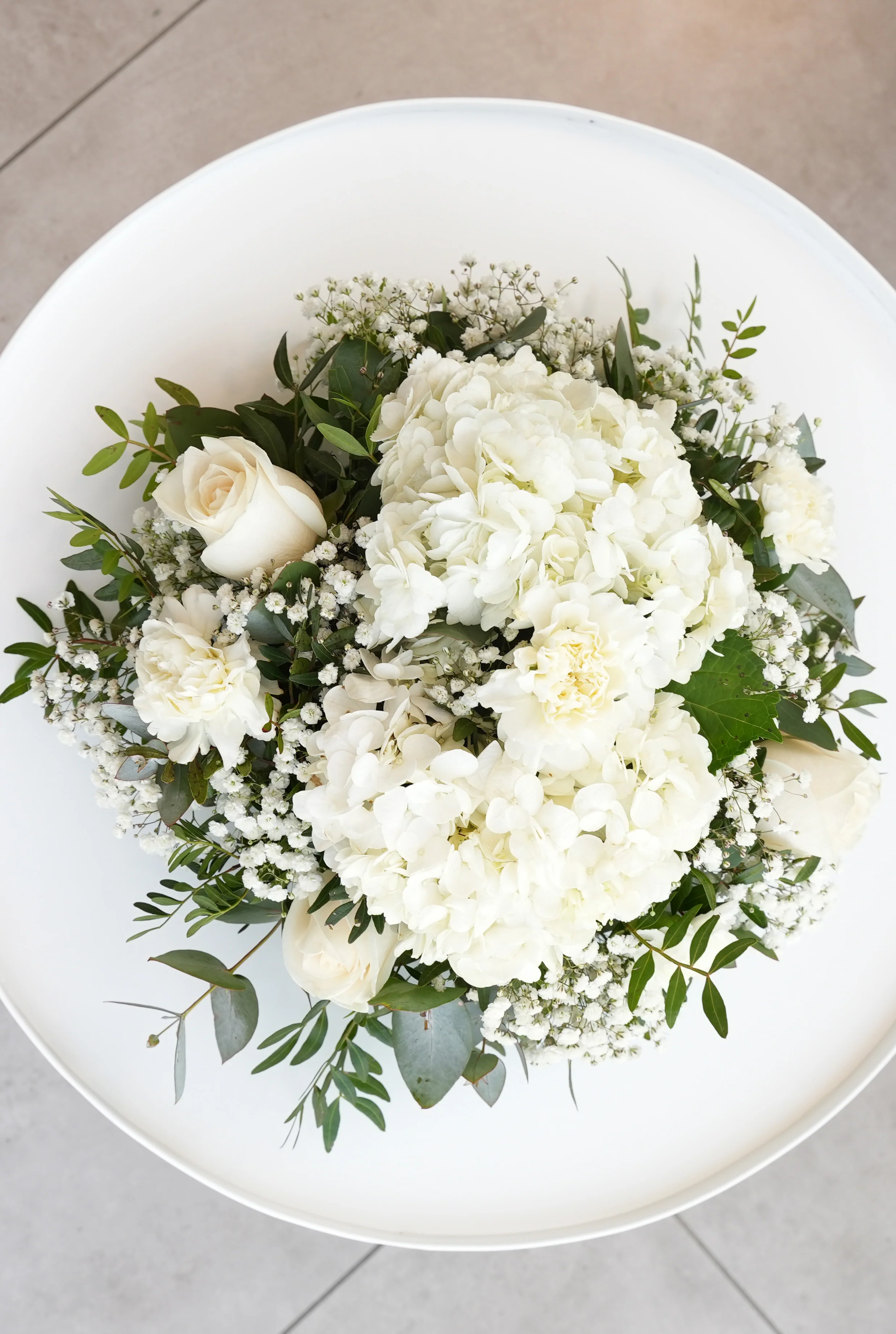 Perfect White Funeral Posy Pad - Image 12