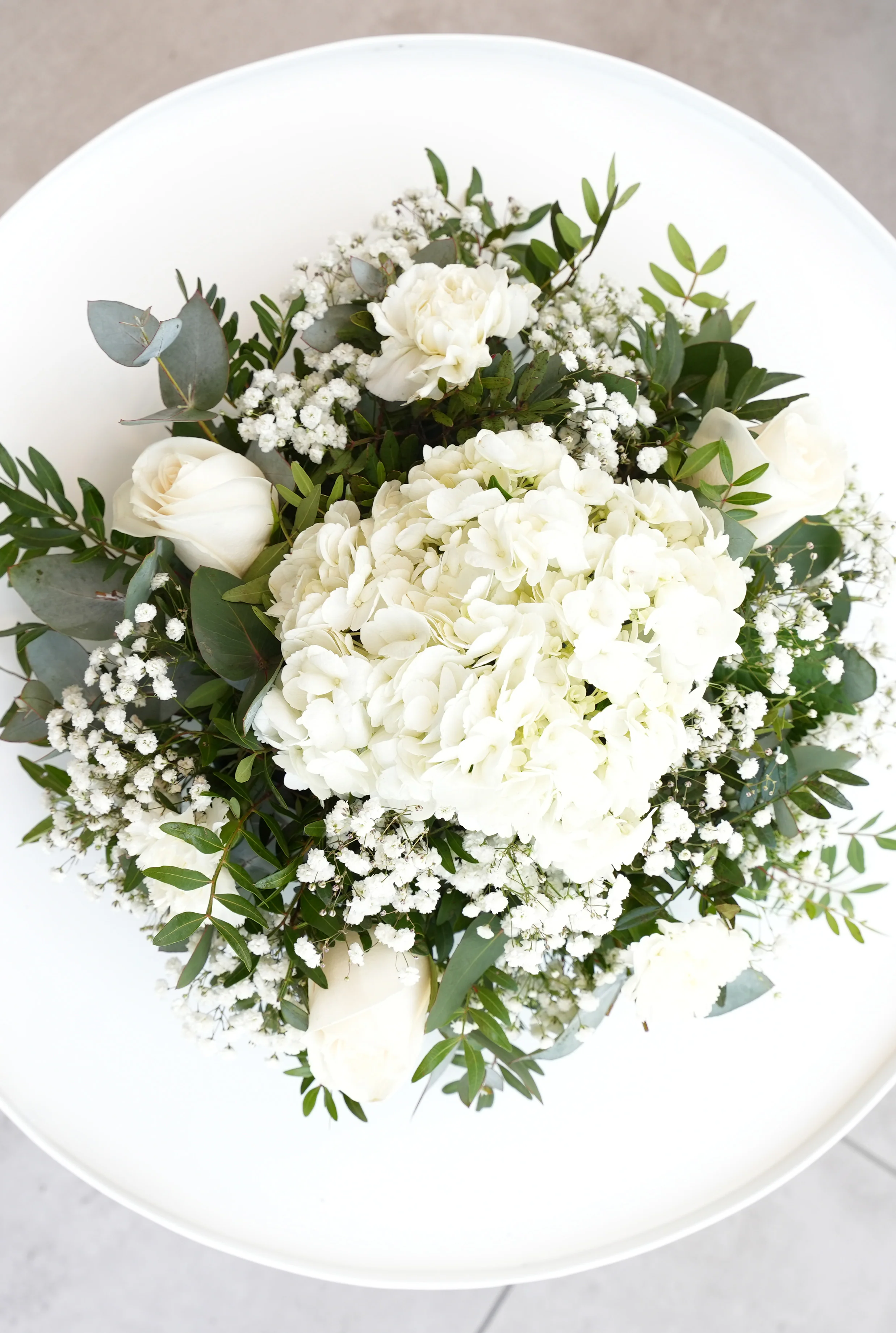 Perfect White Funeral Posy Pad - Image 2