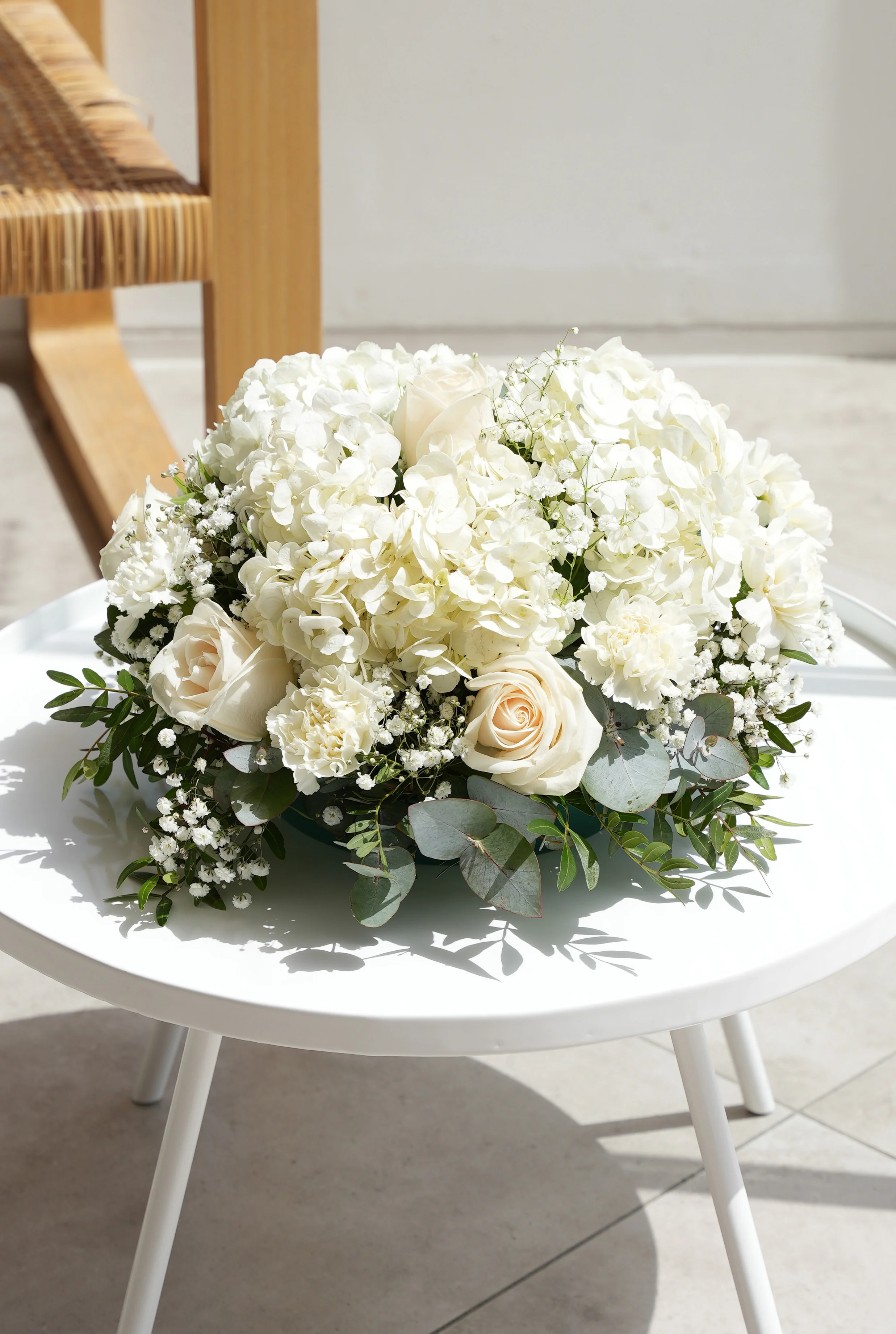 Perfect White Funeral Posy Pad - Image 6