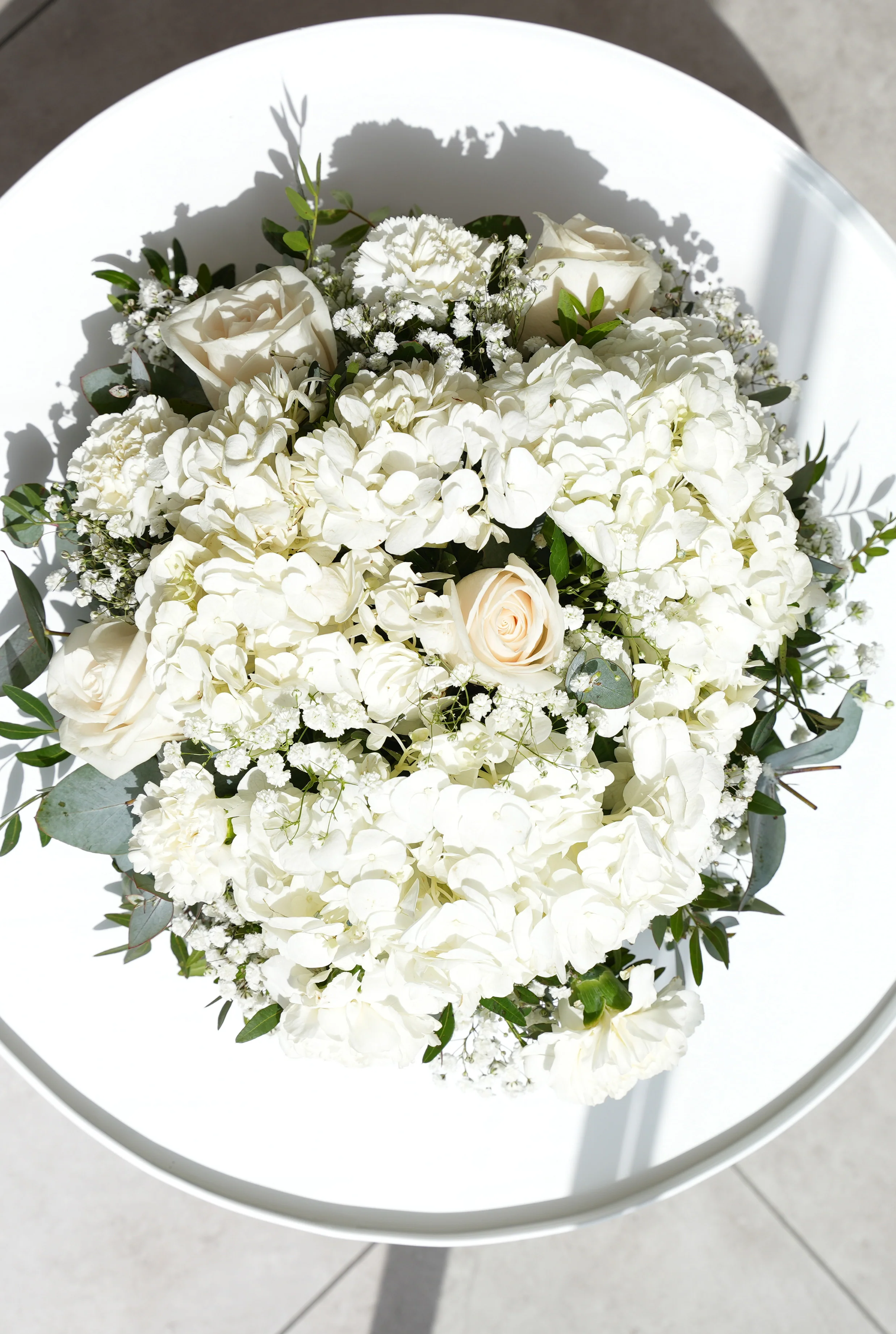 Perfect White Funeral Posy Pad - Image 7