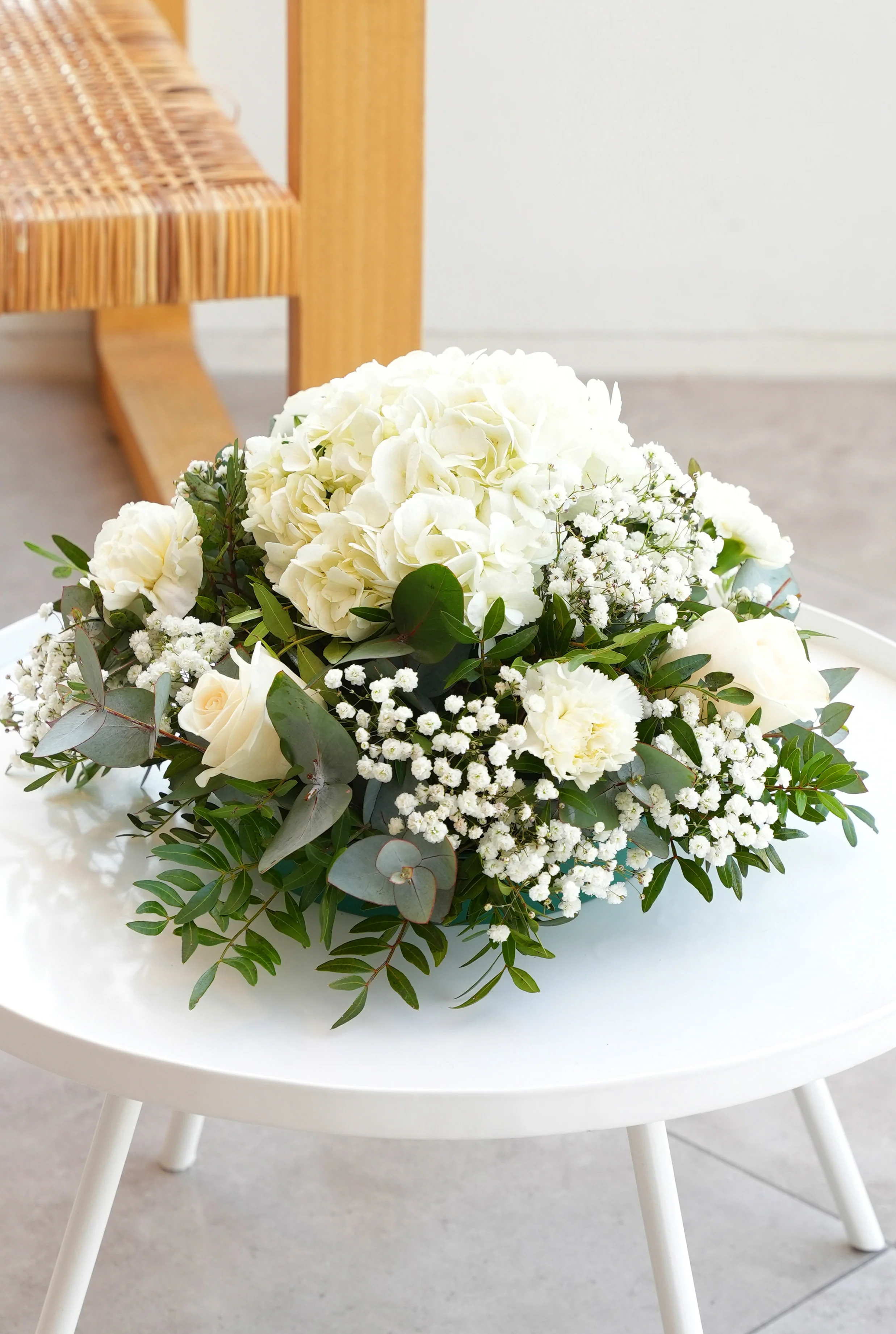 Perfect White Funeral Posy Pad - Image 8