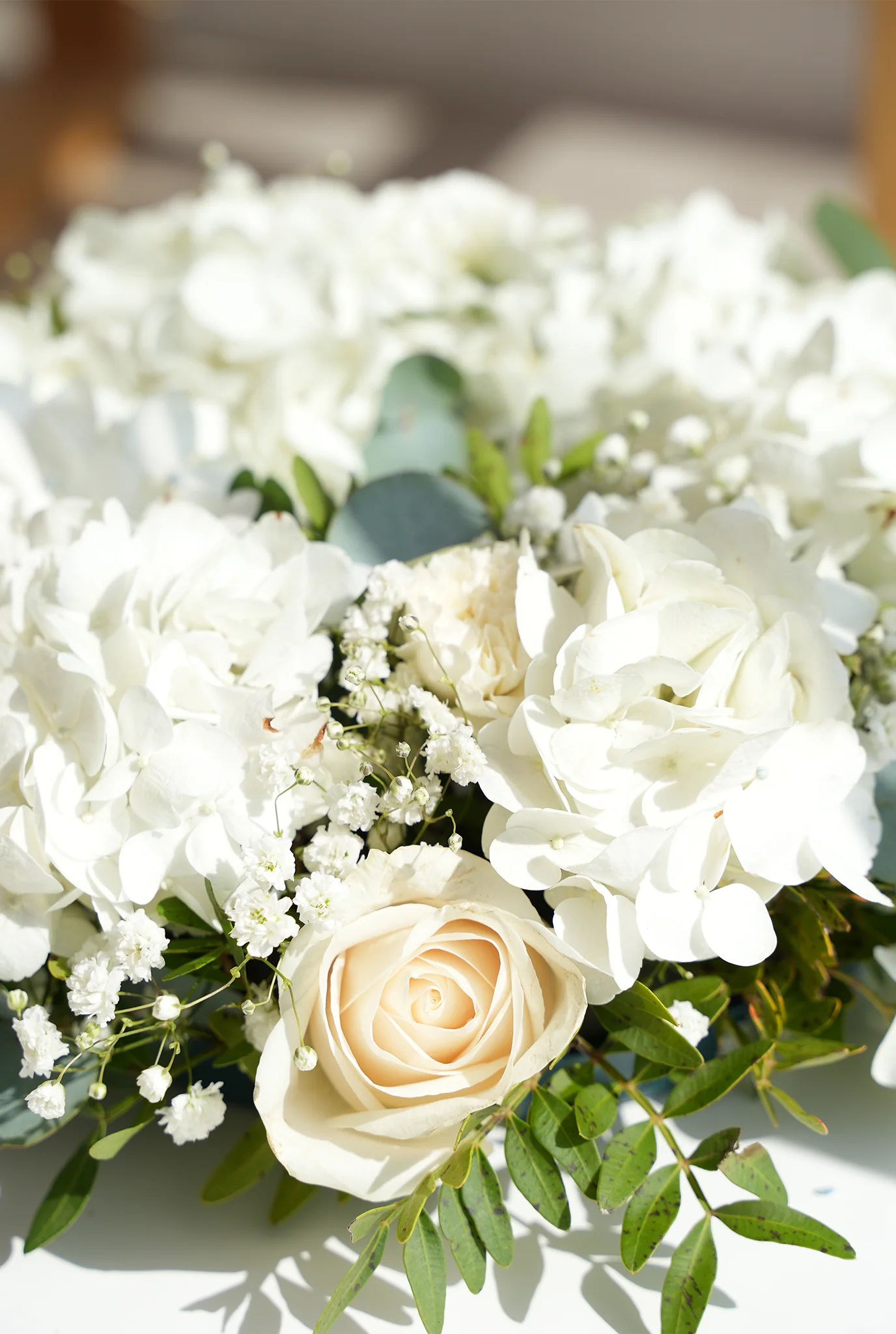 Perfect White Funeral Wreath - Image 2