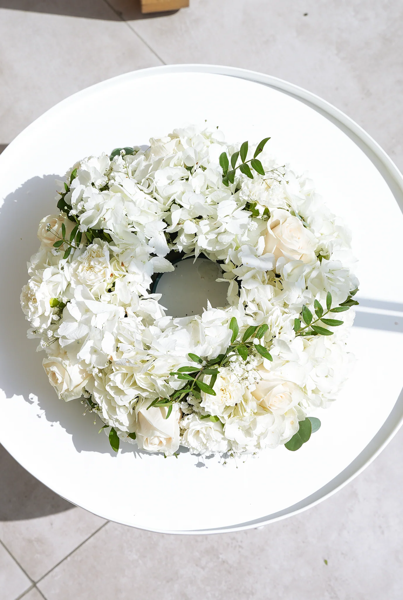 Perfect White Funeral Wreath - Image 5