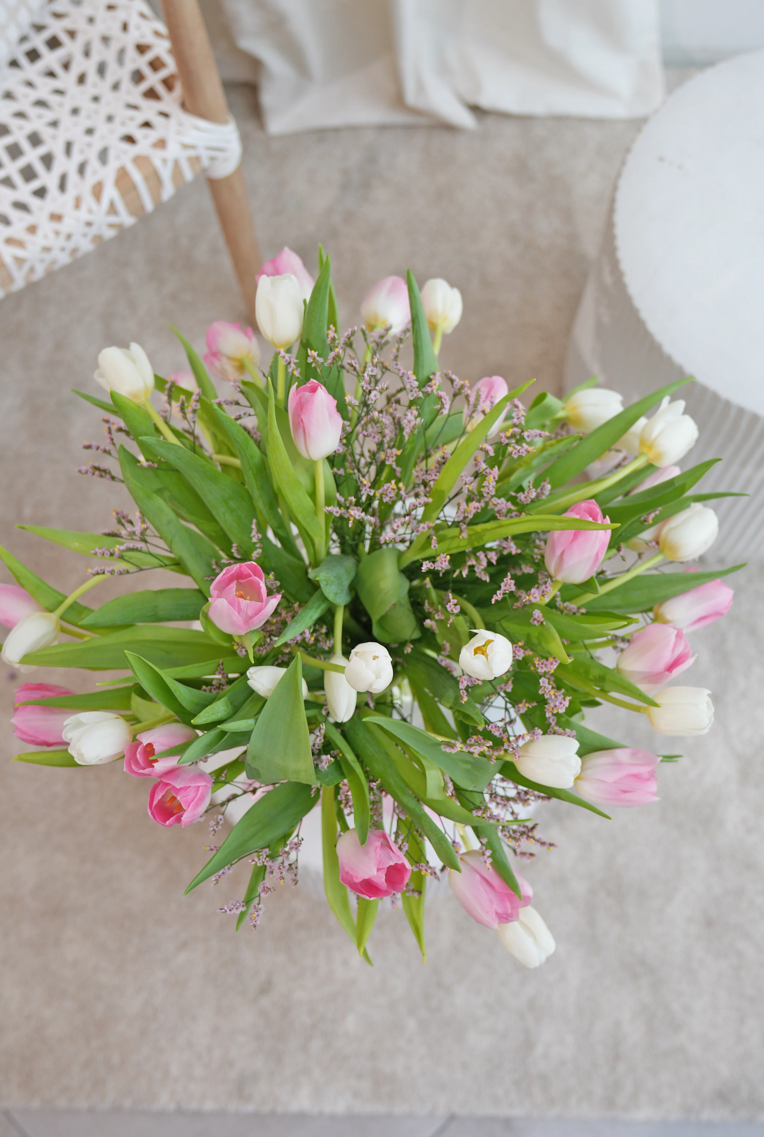 Luxury Pink and White Tulips - Vase - Image 7