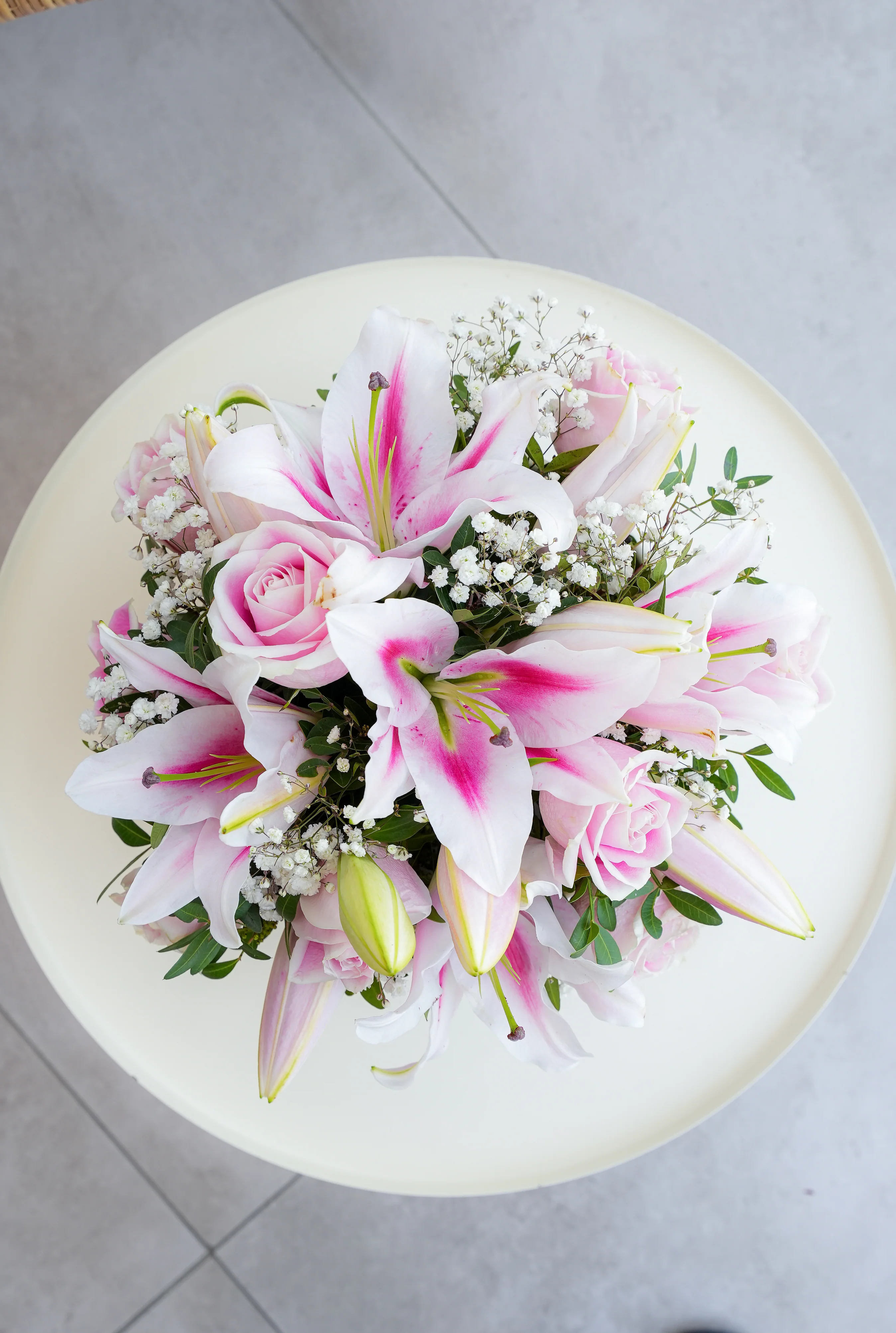 Pink Roses and Pink Lily - Hatbox - Image 4