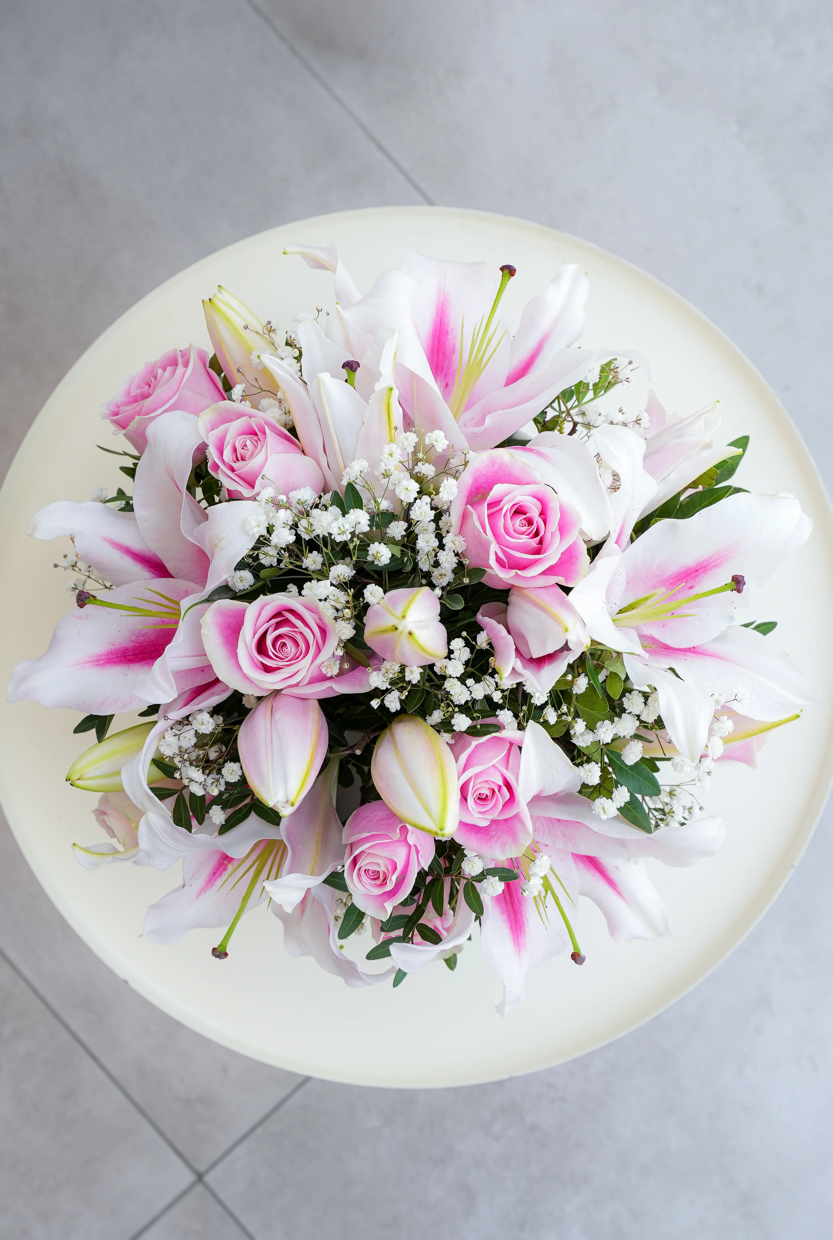Pink Roses and Pink Lily - Hatbox - Image 6