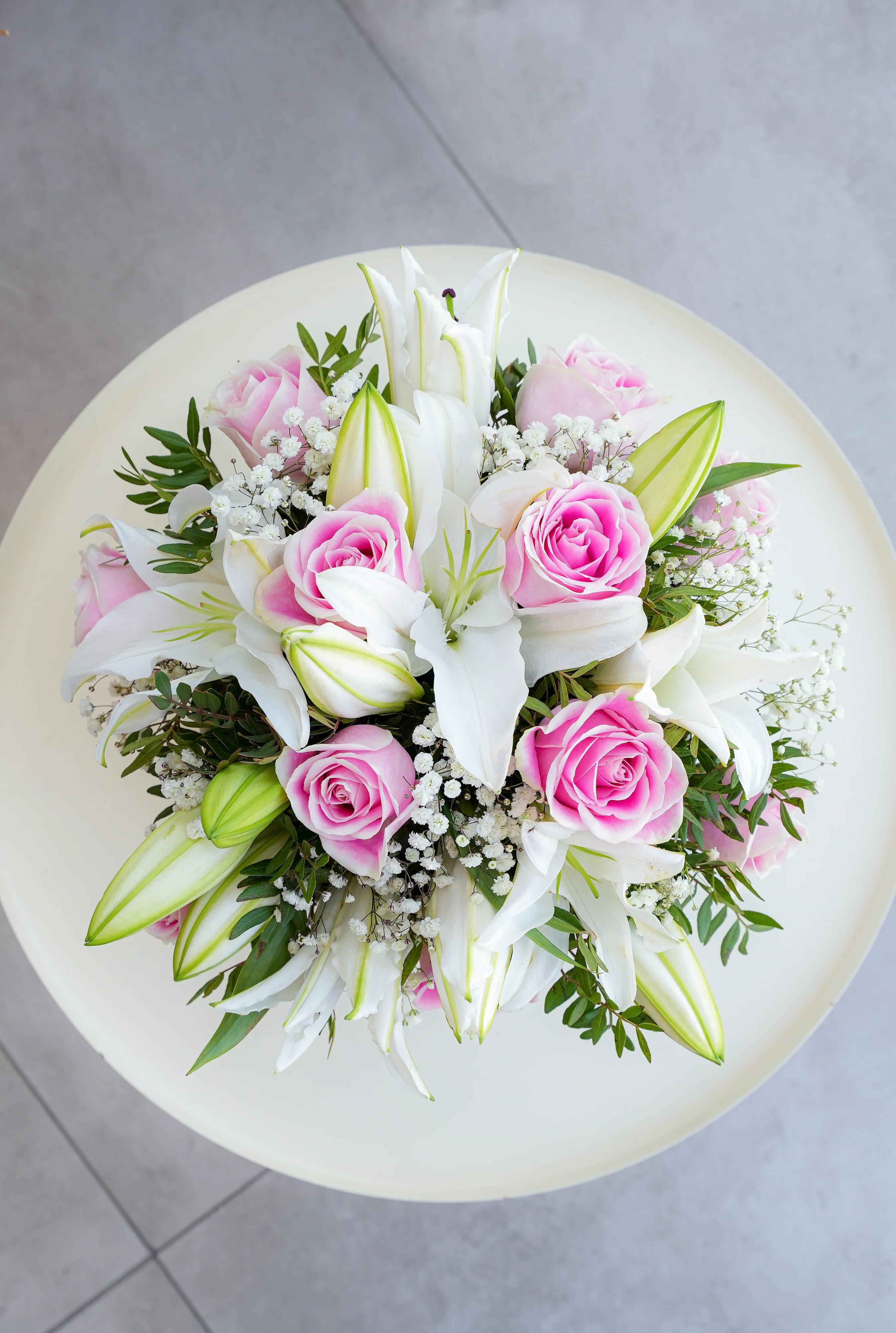 Pink Roses and White Lily - Hatbox - Image 7