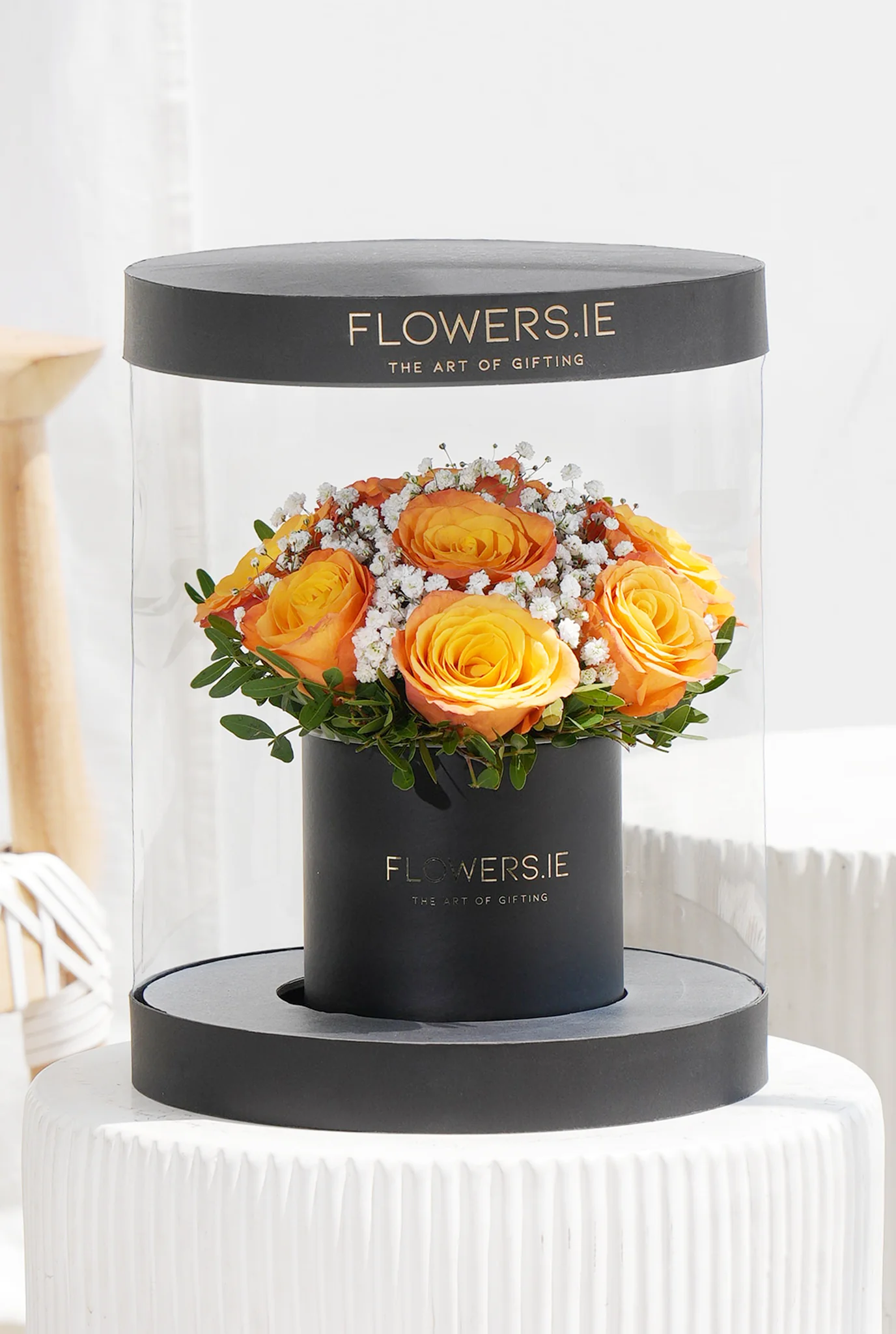 Premium Orange Rose - Hatbox - Image 3