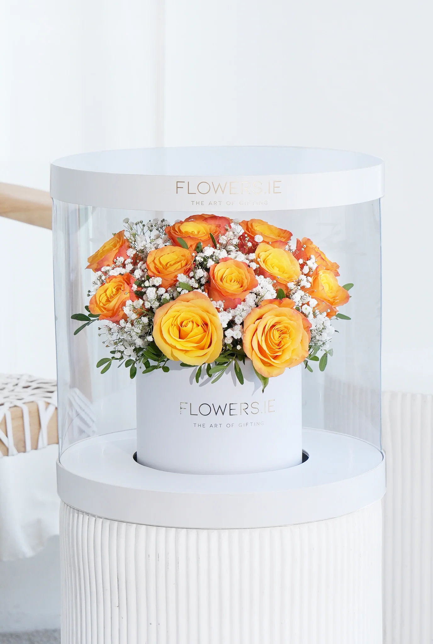 Premium Orange Rose - Hatbox - Image 5