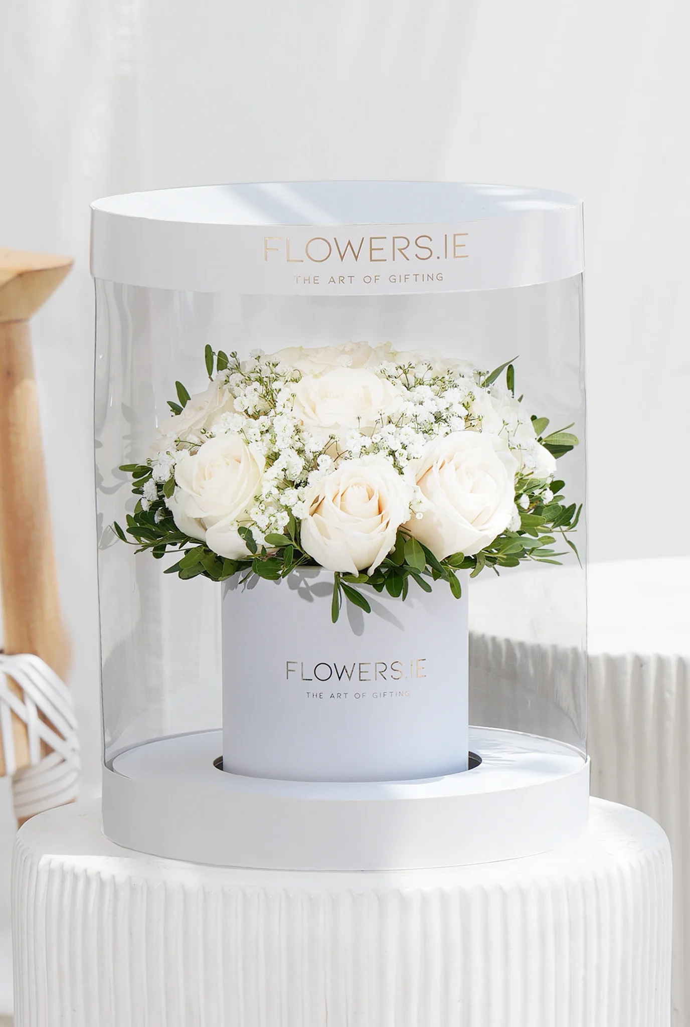 Premium White Rose - Hatbox - Image 2