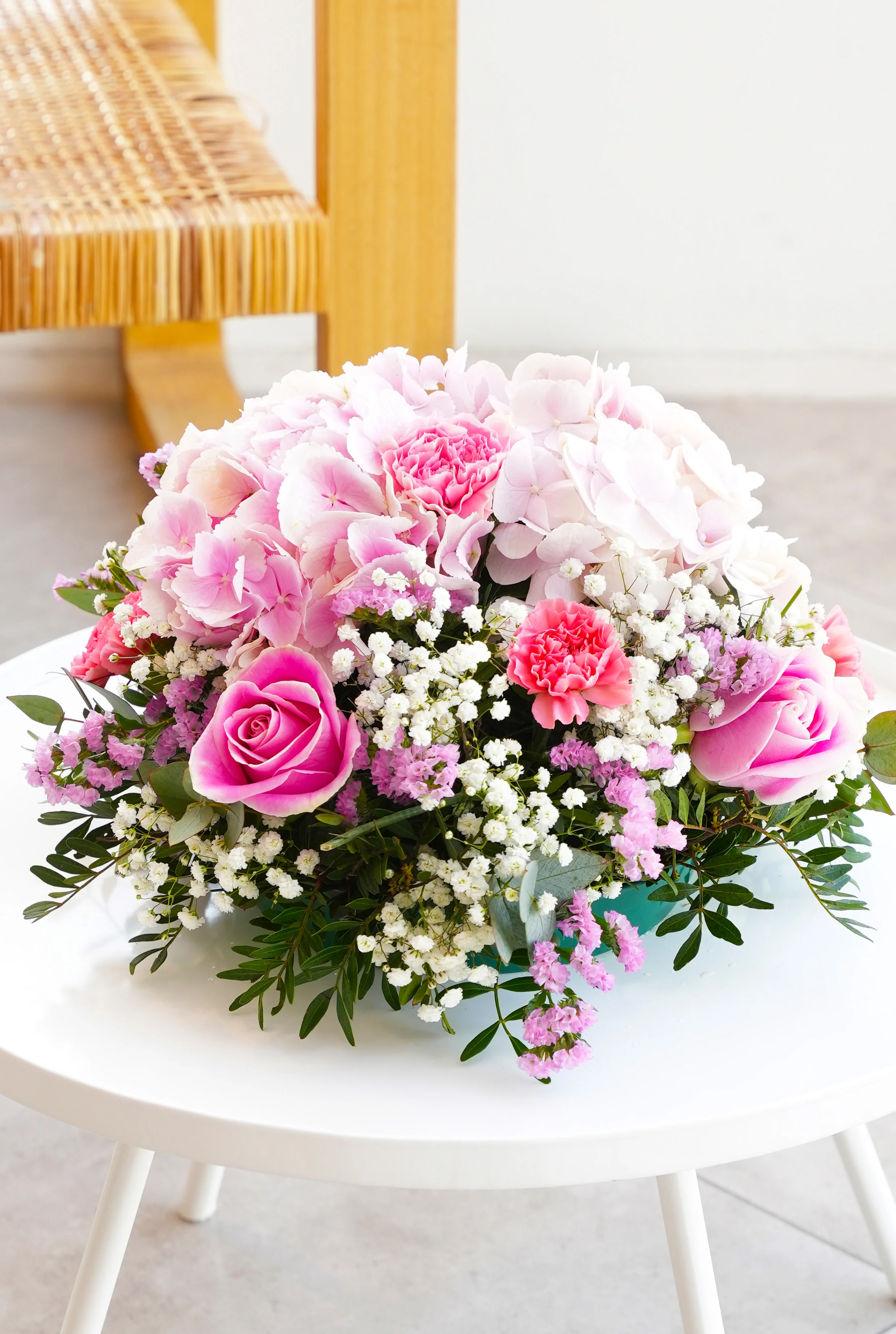 Pretty Pink Funeral Posy Pad - Image 11