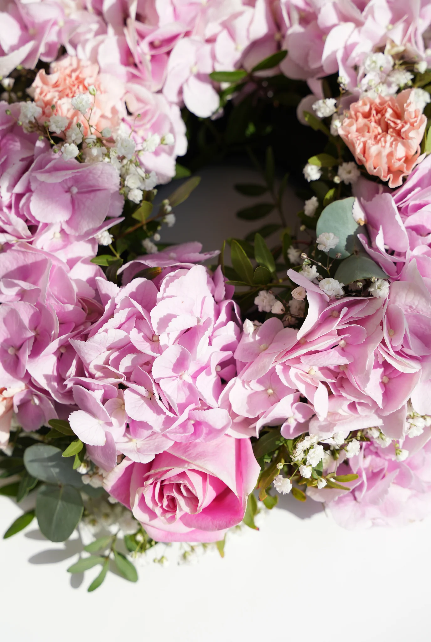 Pretty Pink Funeral Wreath - Image 8