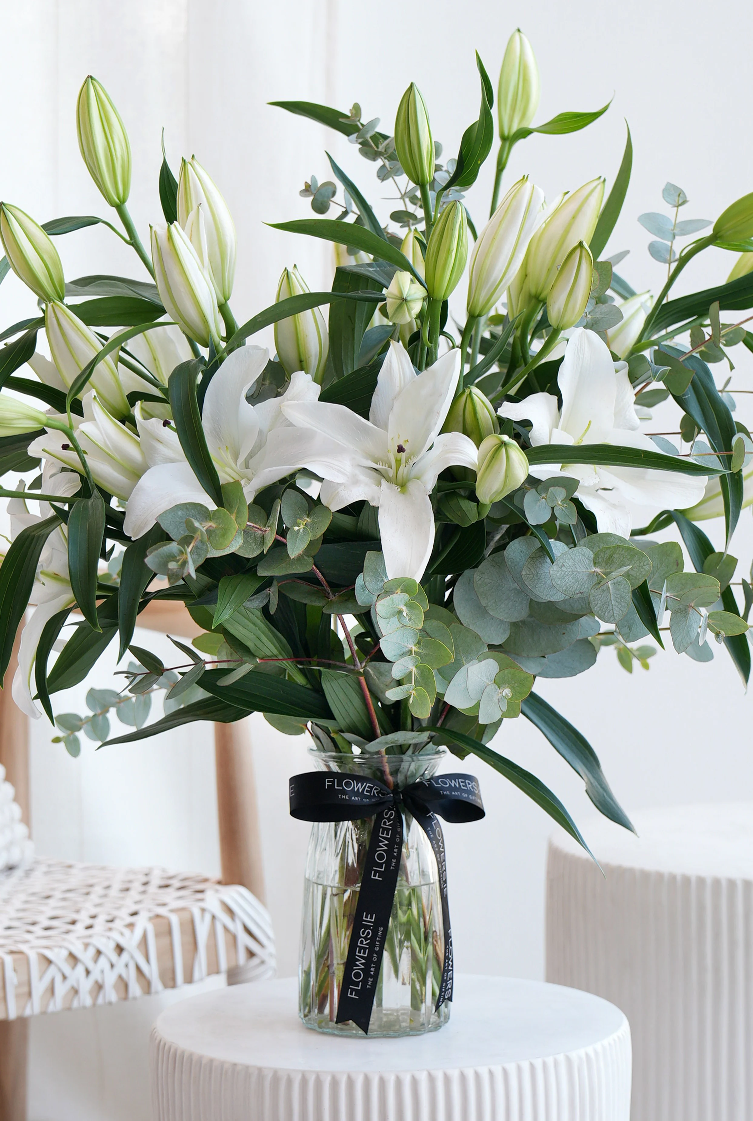 Sympathy White Scented Lily - Vase - Image 3