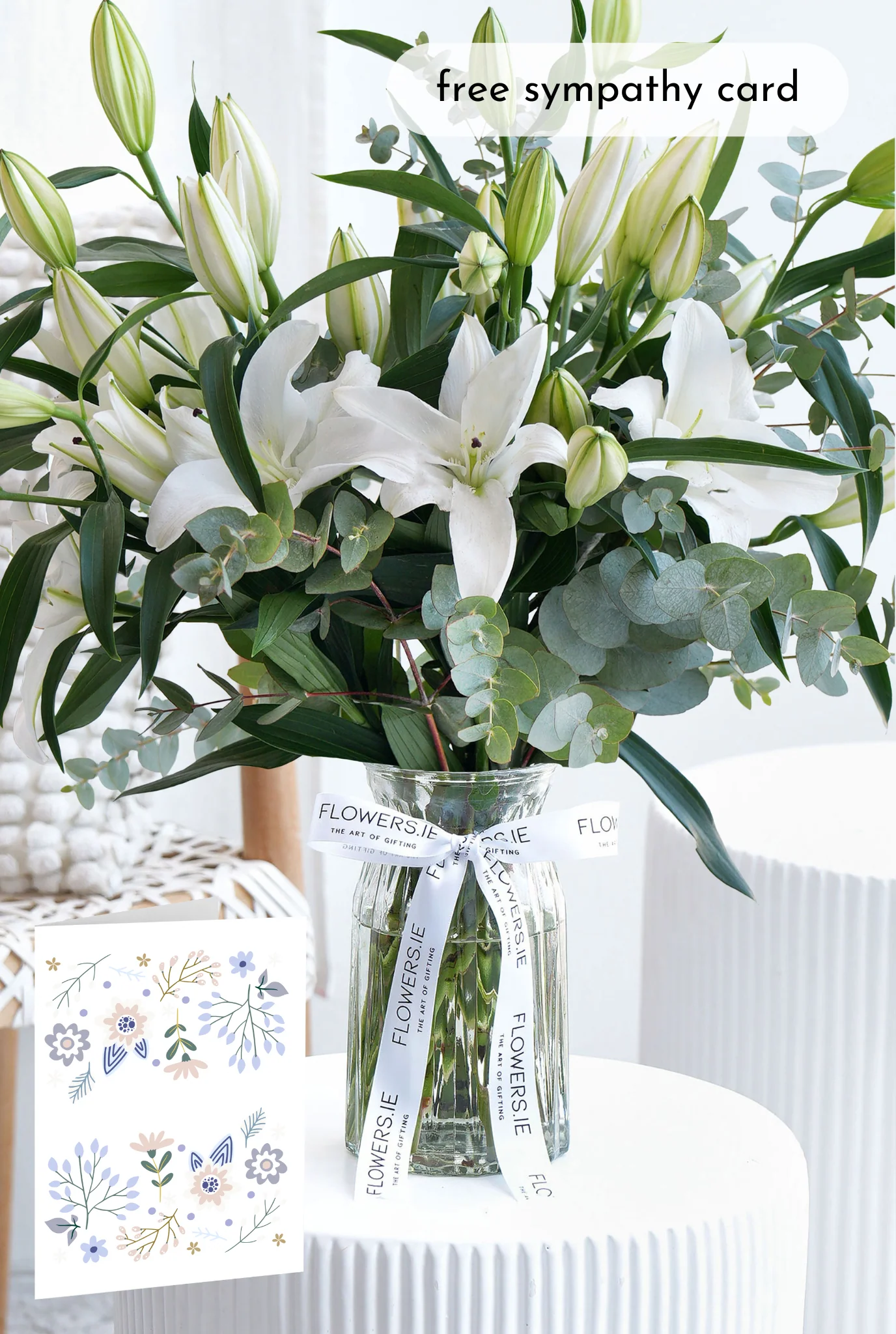 Sympathy White Scented Lily - Vase - Image 5