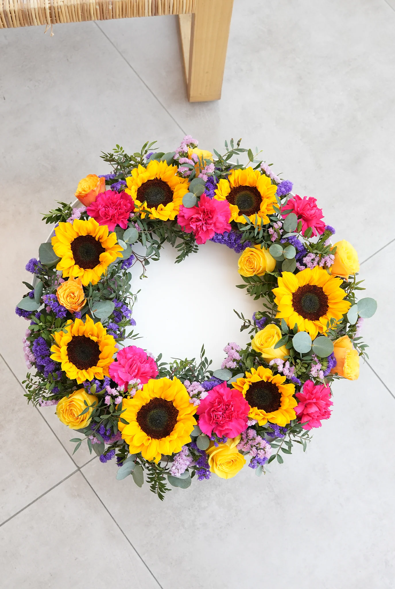 Vibrant Funeral Wreath - Image 7