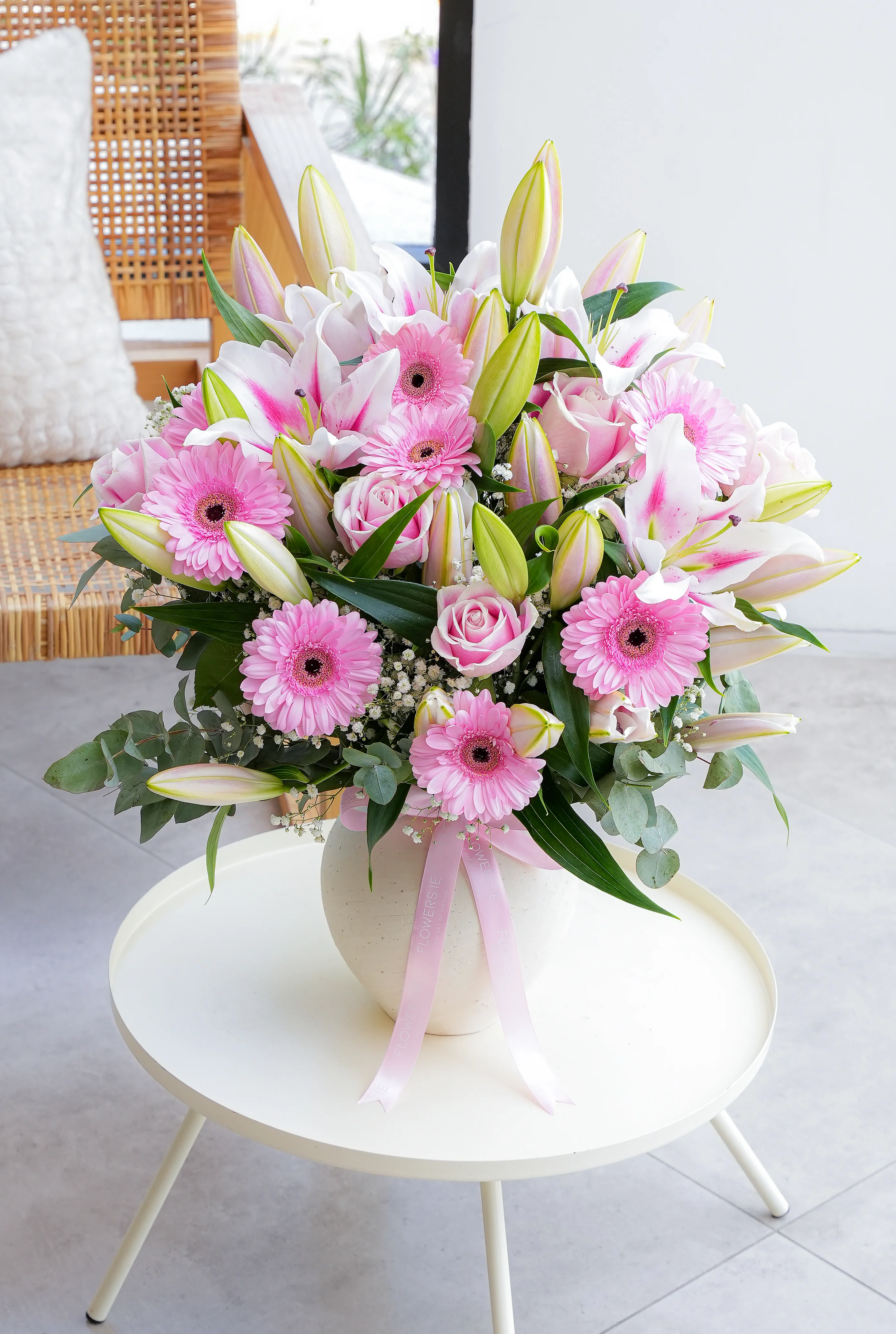 Wonderfully Gerbera - Ceramic Vase - Image 4